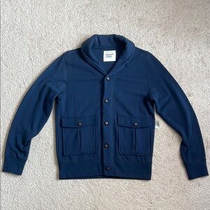 Old Navy Blue Cardigan Sweater with Shawl Collar